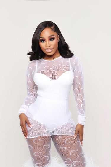 Ying Yang Mesh Set White One size