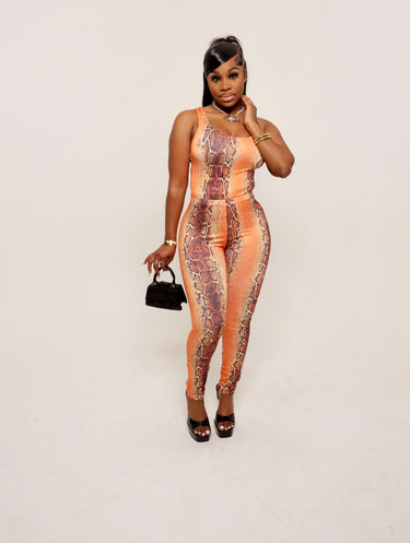Citrus Serpent Snakeskin Set Orange L
