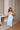 Goddess Drip Chain Maxi Dress Baby Blue L