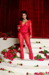 Crimson Lace Affair Set