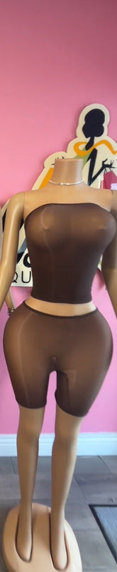 Barely There Biker Set-Brown
