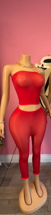 Second Skin Capri Set-RED