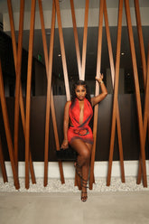 Hot Bloom Mesh Dress