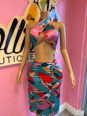Vibrant Allure Halter Set