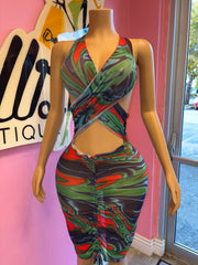 Enchanted Waves Cutout Dress