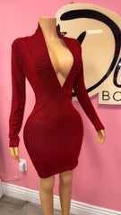 Ruby Royale Plunge Dress