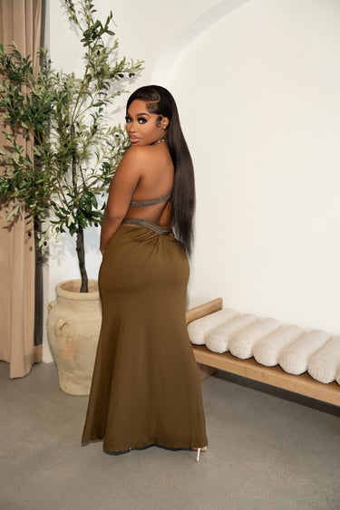 Luxe Muse Maxi Dress- Green