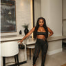 Midnight Lace-Up Glam Set Large Black