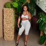 Polka Desire Capri Set White