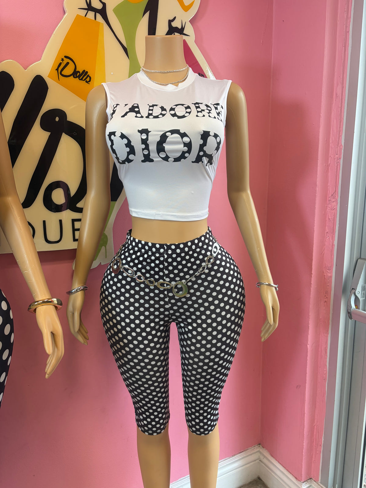 J’Adore Dior Crop Top-White