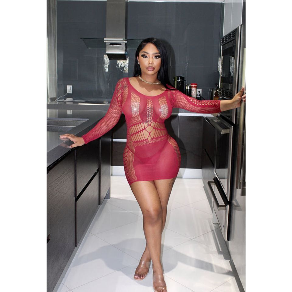 Pussy Cat Red Lingerie Dress