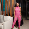 Lace Temptation Jumpsuit Pink