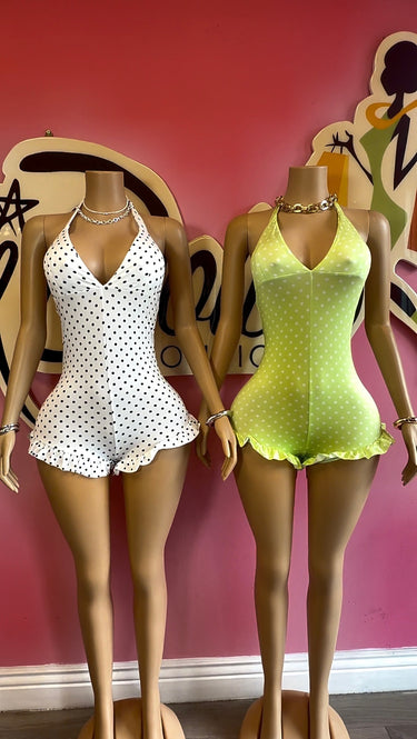 Sweet Escape Romper - LIME
