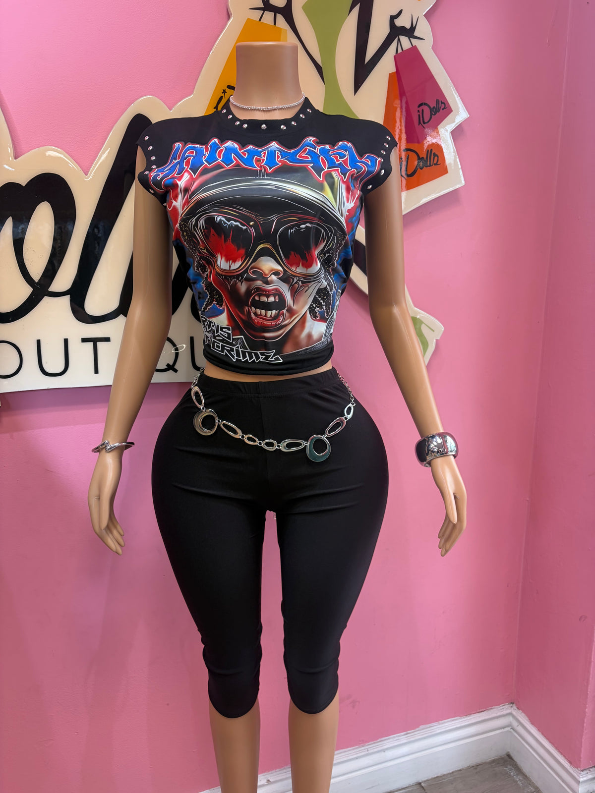 Rebel Rider Graphic Top