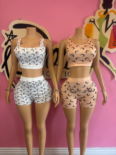Moonlight Muse Short Set- White