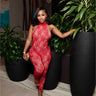 Lace Temptation Jumpsuit Red