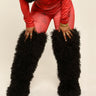 Main Character Faux Fur Boots Black