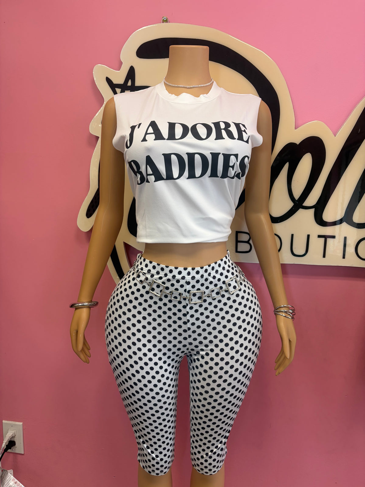 J’Adore Baddie Crop Top-White