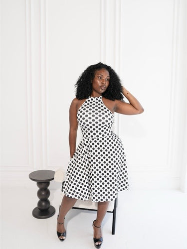 Sweet Spot Halter Dress - WHITE