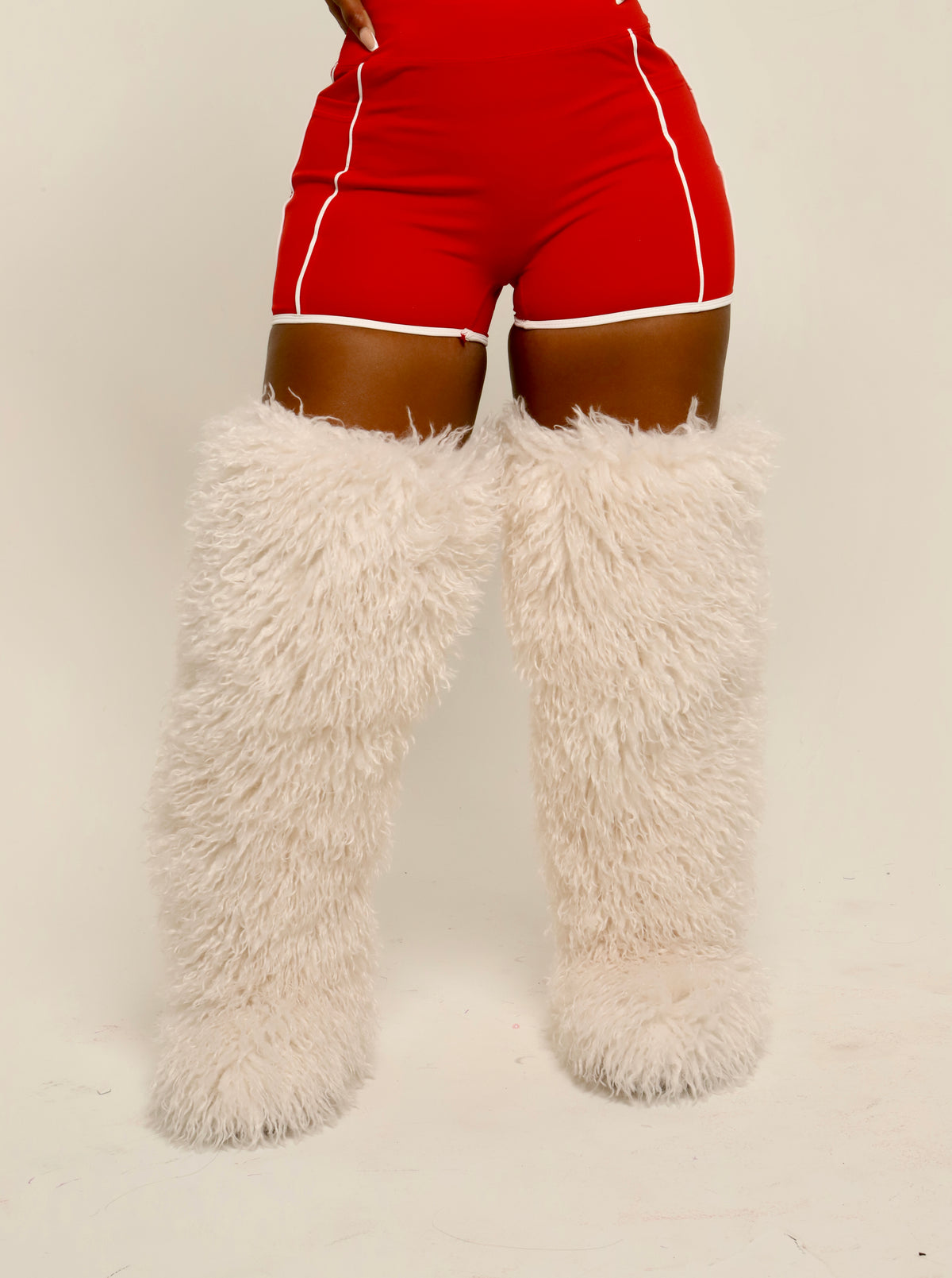 Main Character Faux Fur Boots White