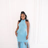 Fringe Fantasy Midi Dress Blue