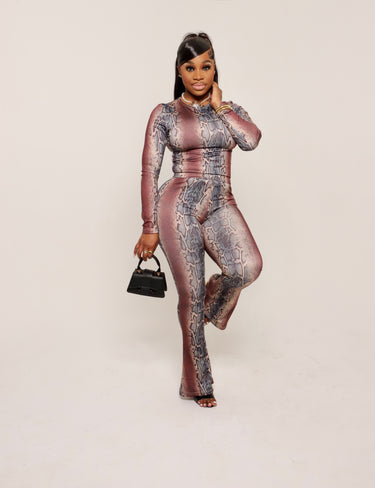 Venom Luxe Snakeskin Set Brown L