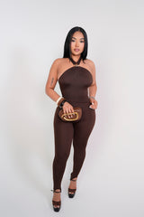 Midnight Muse Jumpsuit-BROWN