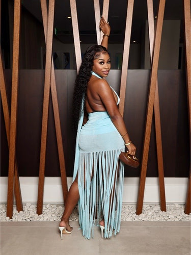 Drippin’ in Fringe Maxi Dress