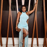 Drippin’ in Fringe Maxi Dress Baby Blue