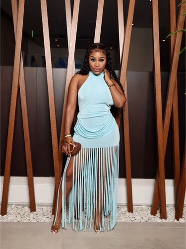 Drippin’ in Fringe Maxi Dress