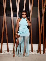 Drippin’ in Fringe Maxi Dress