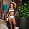 Contrast Doll Bikini Set White