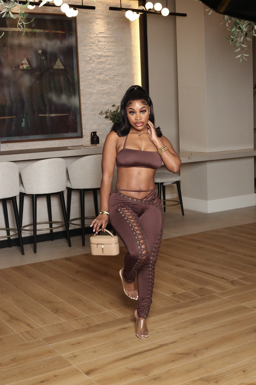 Midnight Lace-Up Glam Set