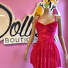 Scarlet Velvet Mini Dress