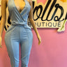 Denim Desire Halter Jumpsuit