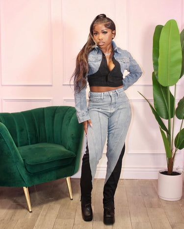 Petite Denim Pants Set