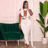 Twist the Night Jumpsuit white