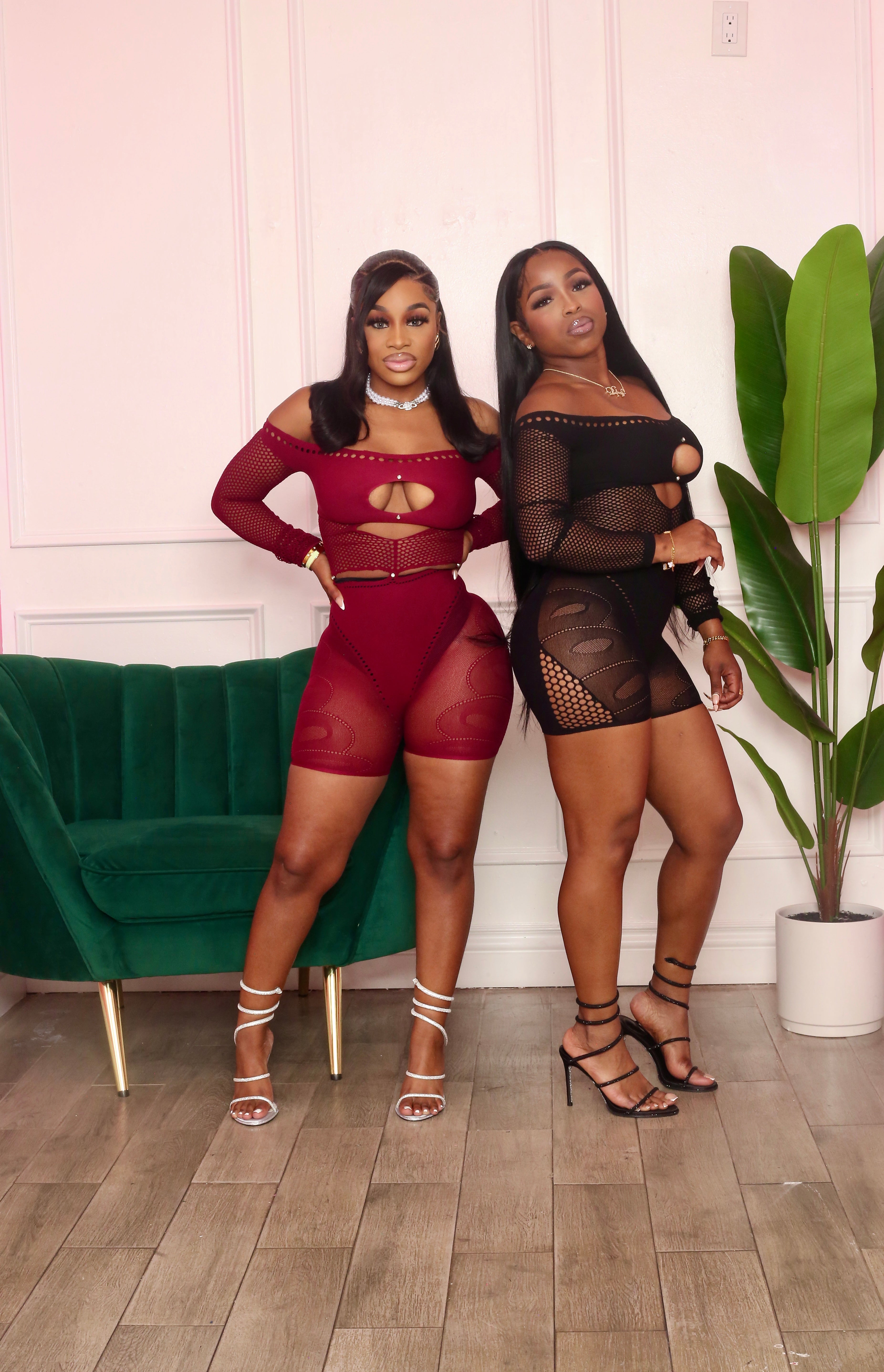 Cut Thru Romper Set
