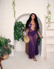 Cut Ties Purple Maxi Dress
