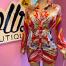 Regal Affair Satin Shirt Dress