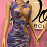 Midnight Mirage Cutout Mini Dress
