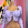 Lavender Lace-Up Corset Top