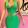 Lime Luxe Corset Set
