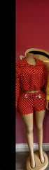 Polka Dot Paradise Short Set-Red