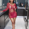 Pussy Cat Red Lingerie Dress s