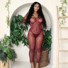 Leopard Burgundy Catsuit s